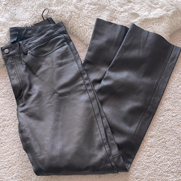 Guess Pants & Jumpsuits Genuine Leather Guess Pants Poshmark